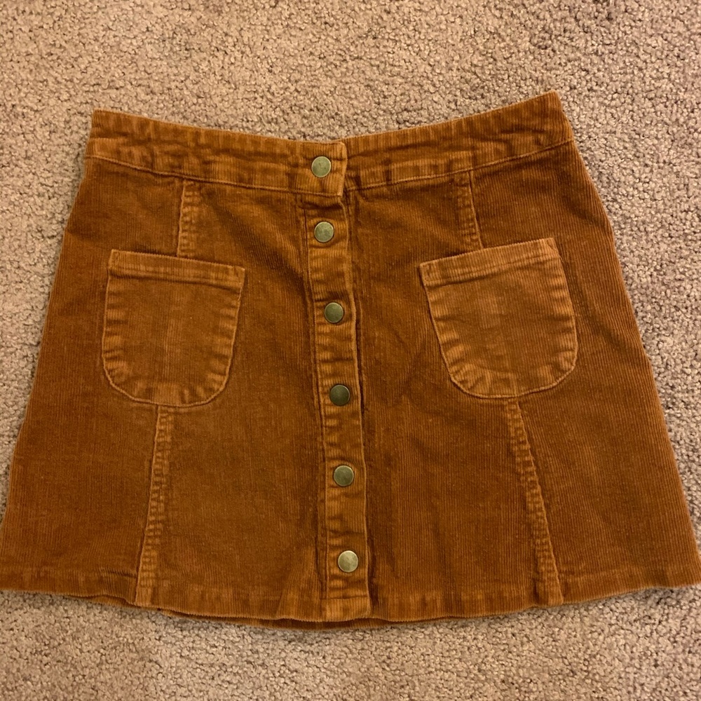 brandy melville corduroy skirt brown